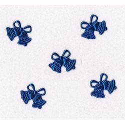 Dzwoneczki  3x2,5cm  ( kmpl: 5szt )   aplikacja satynowa ,dzwoneczki NIEBIESKIE / dzwonek